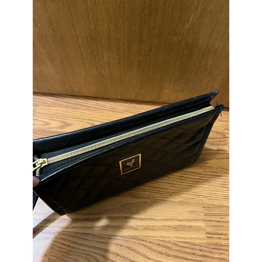 Younique 2018‎ Collection Make Up Bag Black Quilted Soft